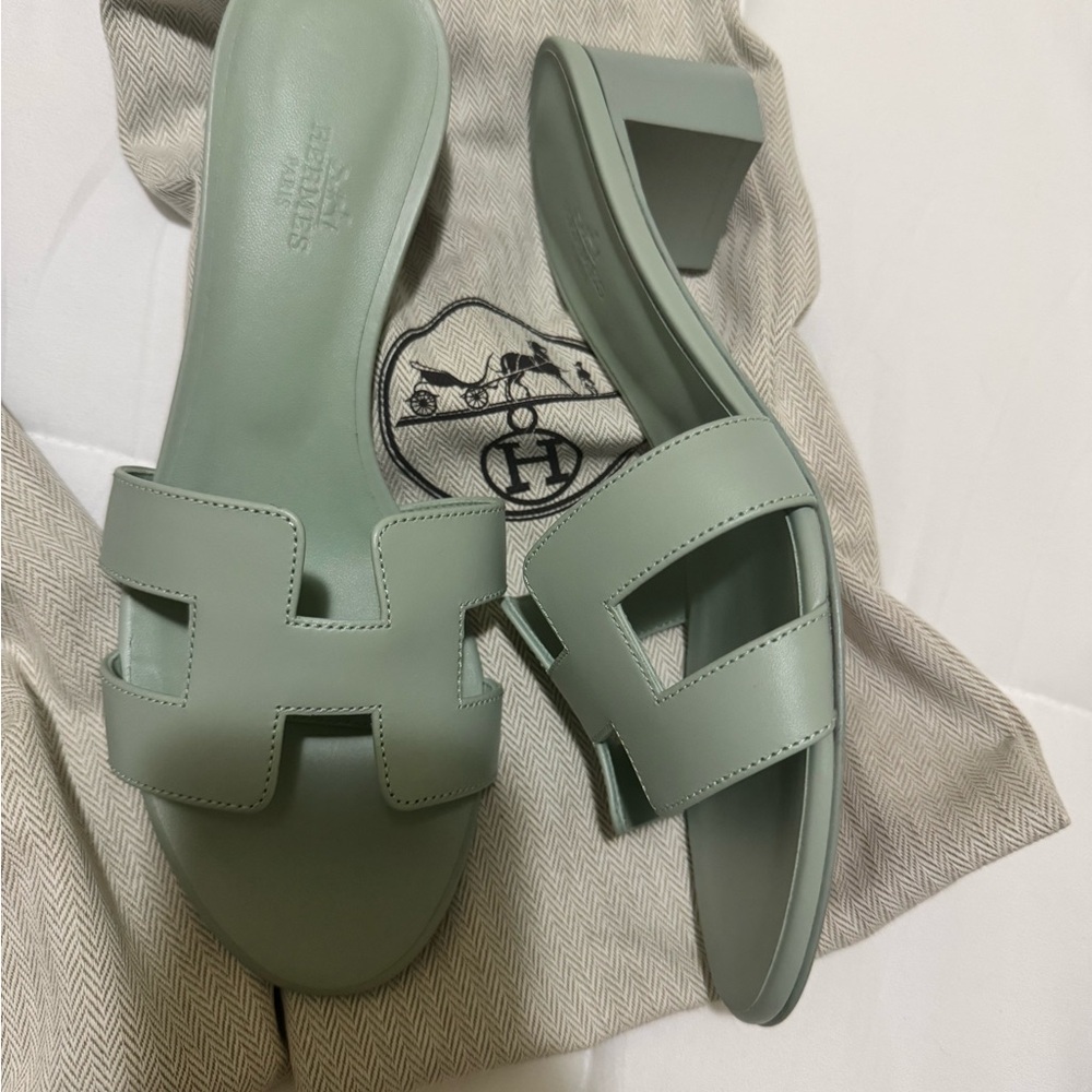 Hermes Green Women's Sandals